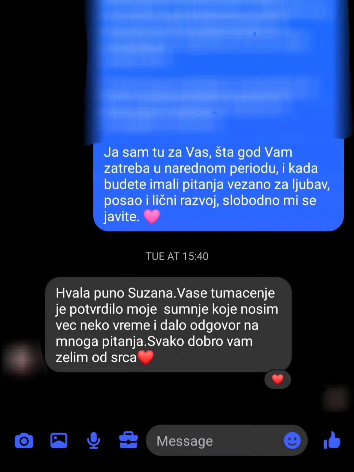 Poruka klijentkinje: tumačenje je dalo odgovore na mnoga pitanja